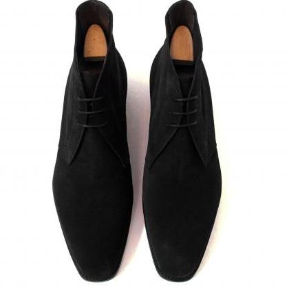 mens black dress chukka boots