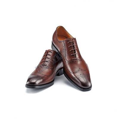 Hand Made Two Tone New Fashion Leather Men Lace Up Formal Dress Oxford Shoes