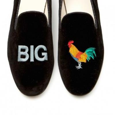 Handmade Black Big Cock shoe, velvet casual shoe Men moccasin slip on Party shoes
