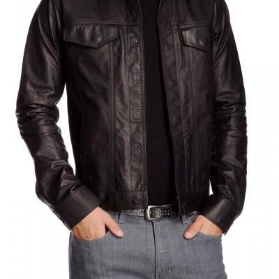 New Leather Blazer New Black soft lambskin Slim fit Shirt Designer Jacket For Men