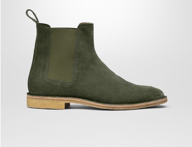 green chelsea boots