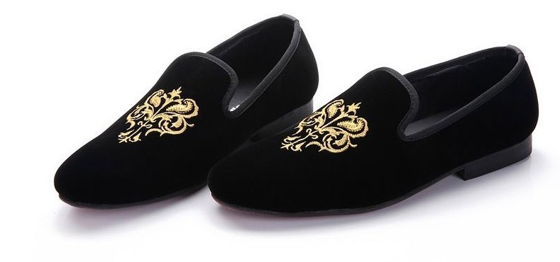embroidered loafers men