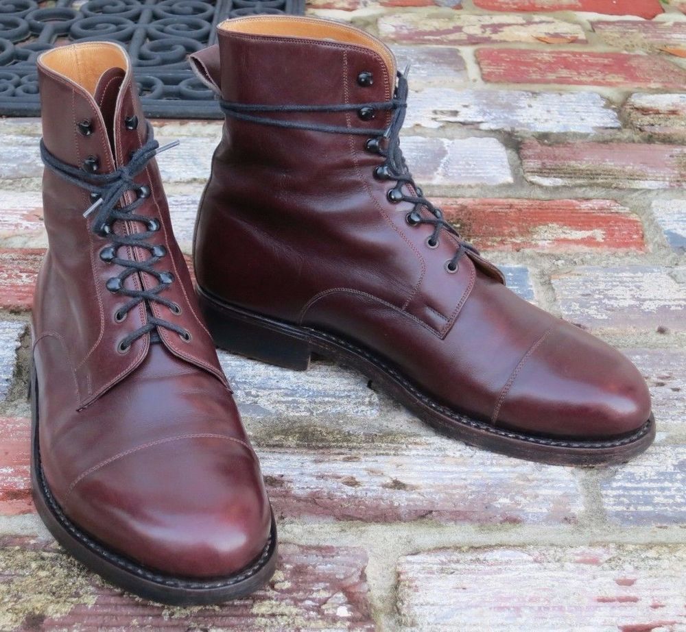 burgundy lace up boots