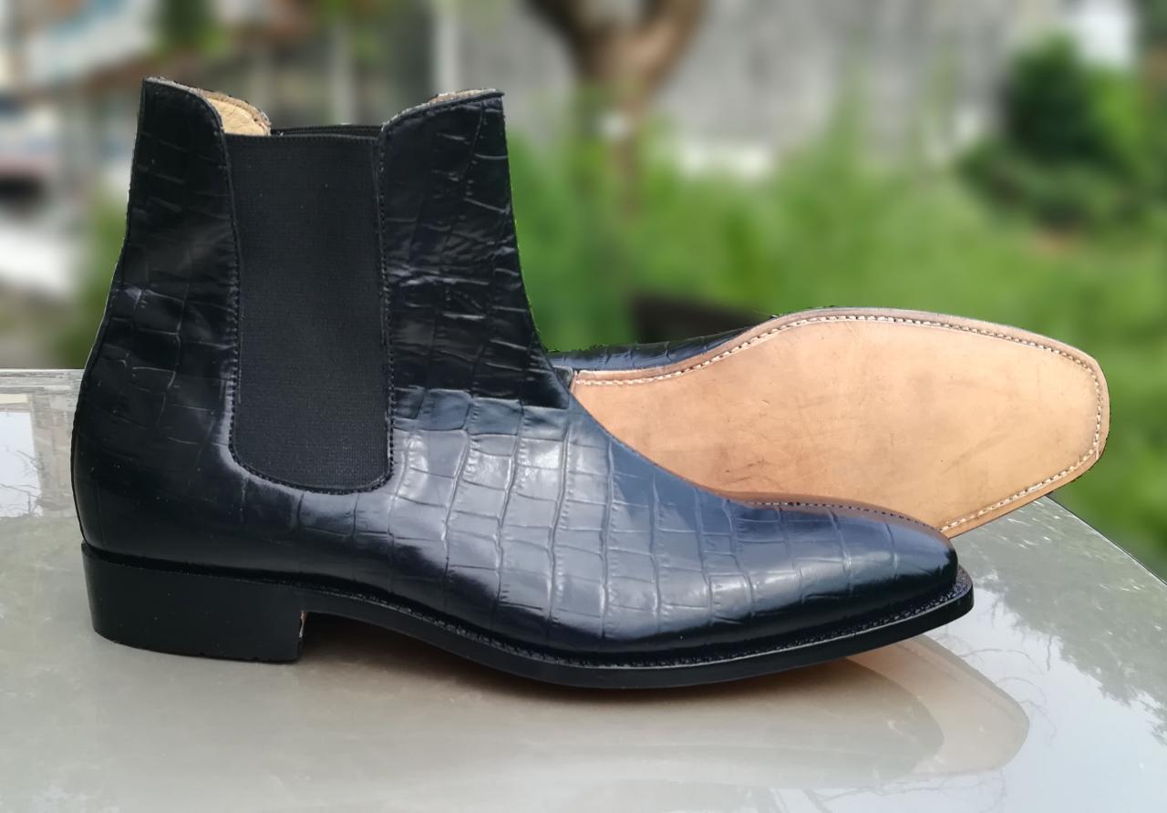 alligator chelsea boots