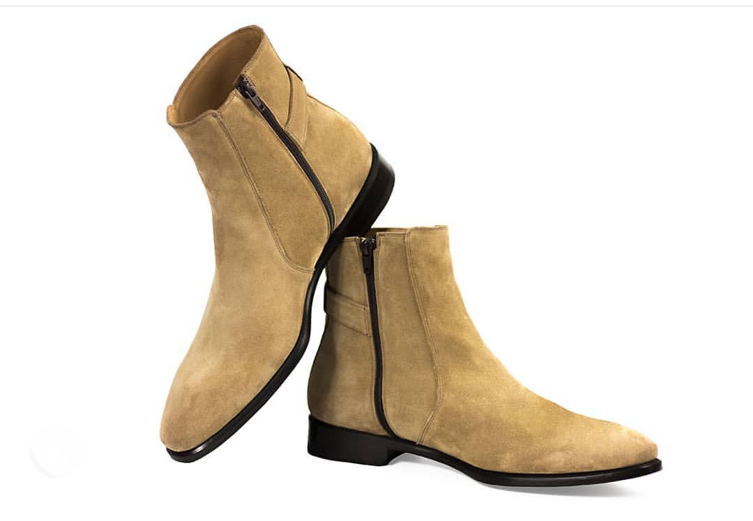 beige ankle boots size 4