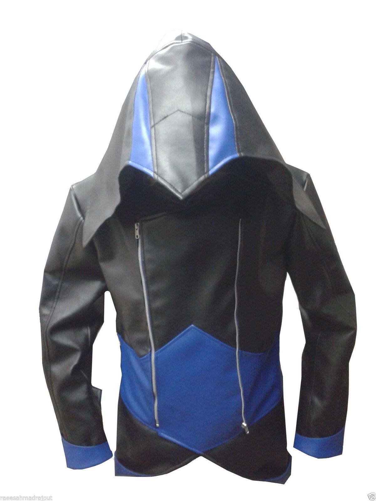 mens leather jacket with hoodie