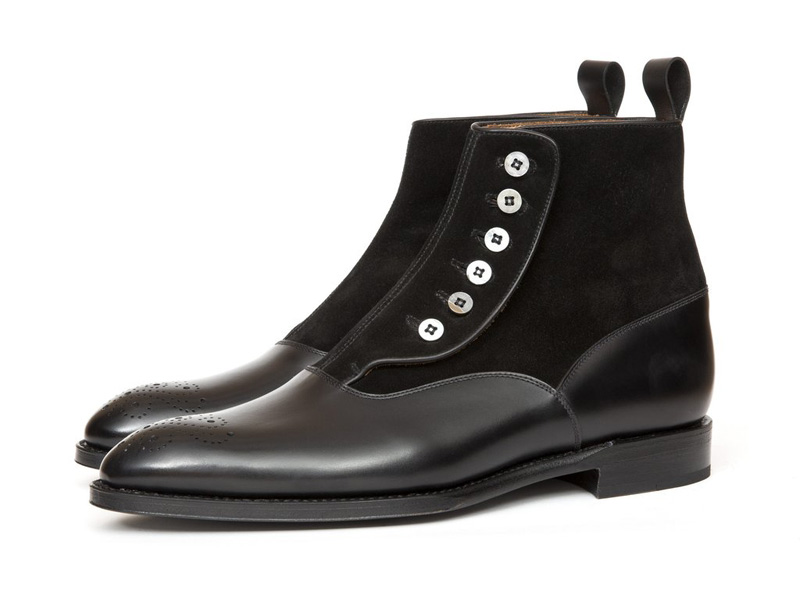 black boots with buttons on the side