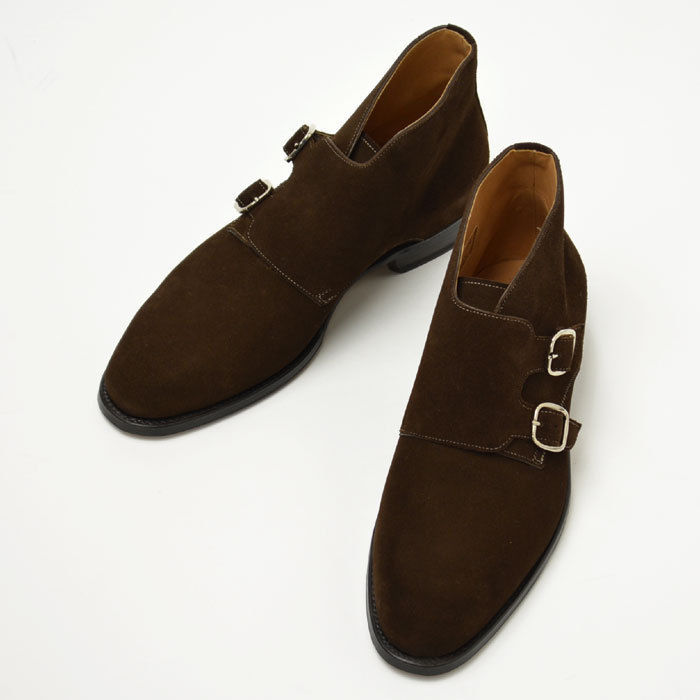 suede monk strap boots