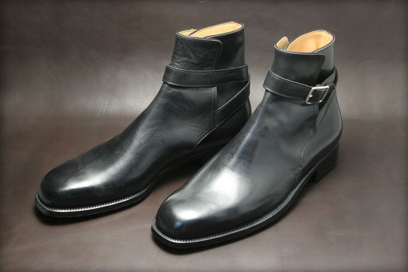 black leather jodhpur boots