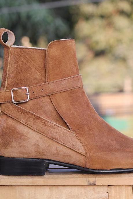 tan ankle boots men