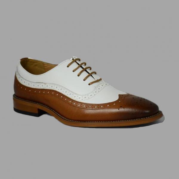 Handmade Derby Shoes, Brown Two Tone Leather Shoes, Men Formal Shoes on ...