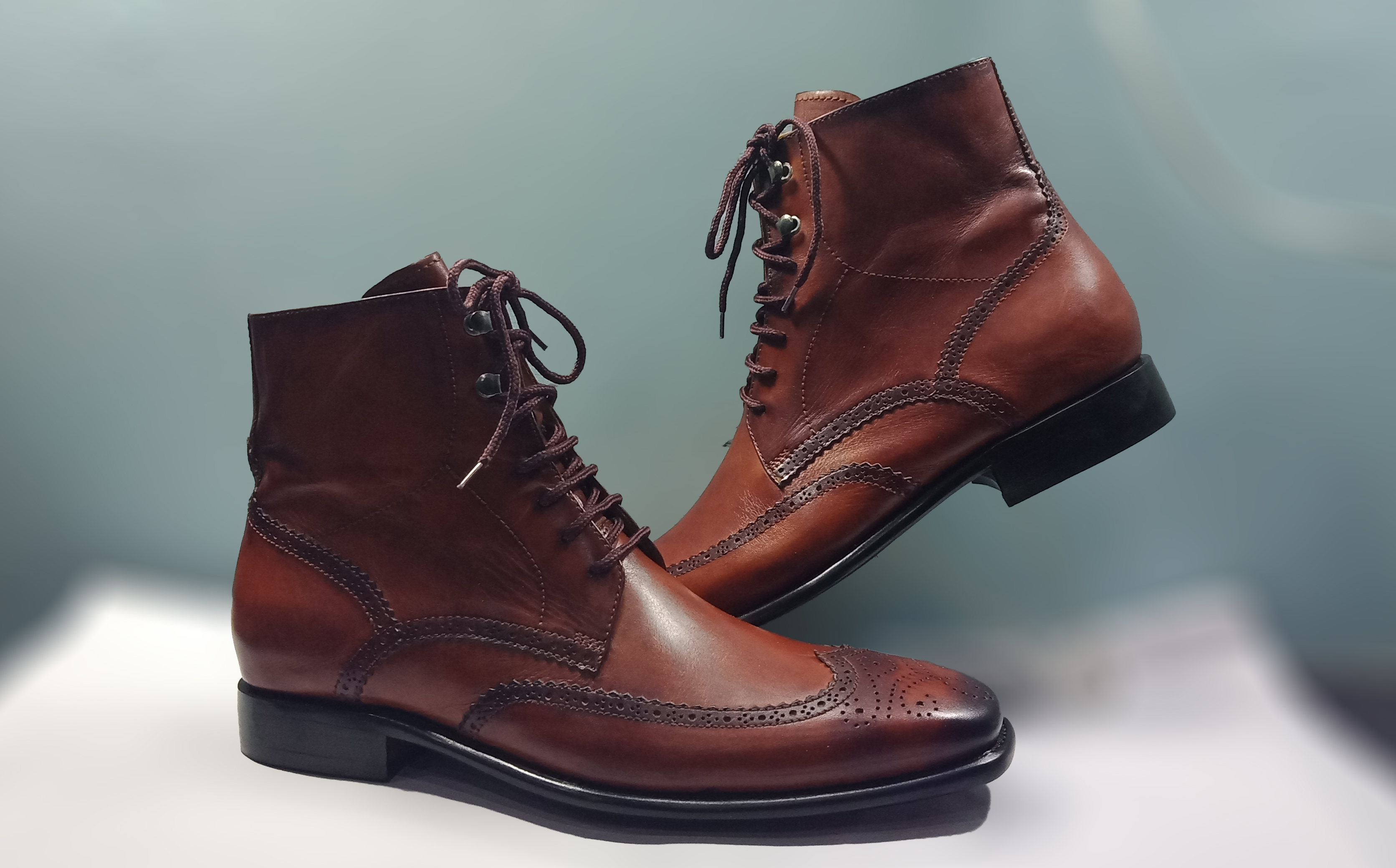 Handmade Brown Boot, Men's Formal Ankle 